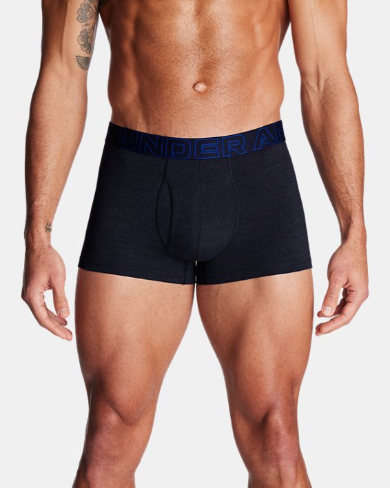 UA Performance Cotton Boxerjock® 8 cm im 3er-Pack für Männer, Navy, pdpMainDesktop image number 0